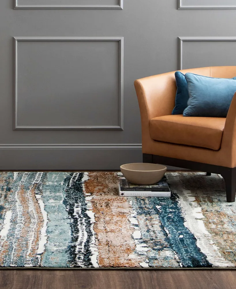 Closeout! Karastan Epiphany Colorful Waves 5'3" x 7'10" Area Rug