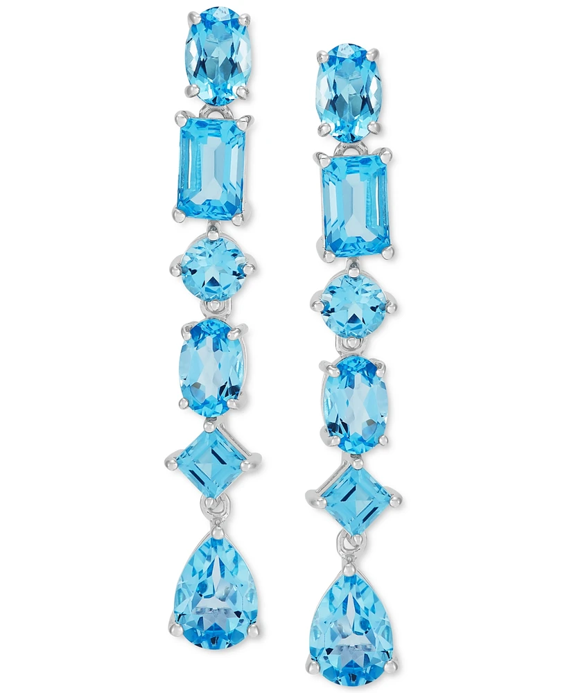 Swiss Blue Topaz Drop Earrings (6-1/5 ct. t.w.) in Sterling Silver (Also in Citrine)