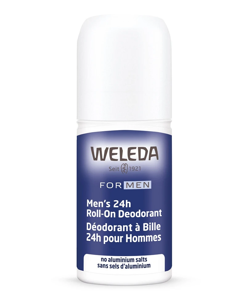 Weleda Men's 24 Hours Roll-On Deodorant, 1.7 oz
