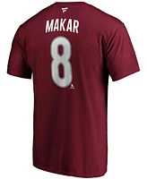 Men's Cale Makar Burgundy Colorado Avalanche Authentic Stack Player Name and Number T-shirt