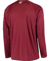 Men's Pfg Garnet Florida State Seminoles Terminal Tackle Omni-Shade Long Sleeve T-shirt