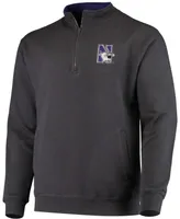 Men's Big and Tall Charcoal Northwestern Wildcats Tortugas Logo Quarter-Zip Jacket