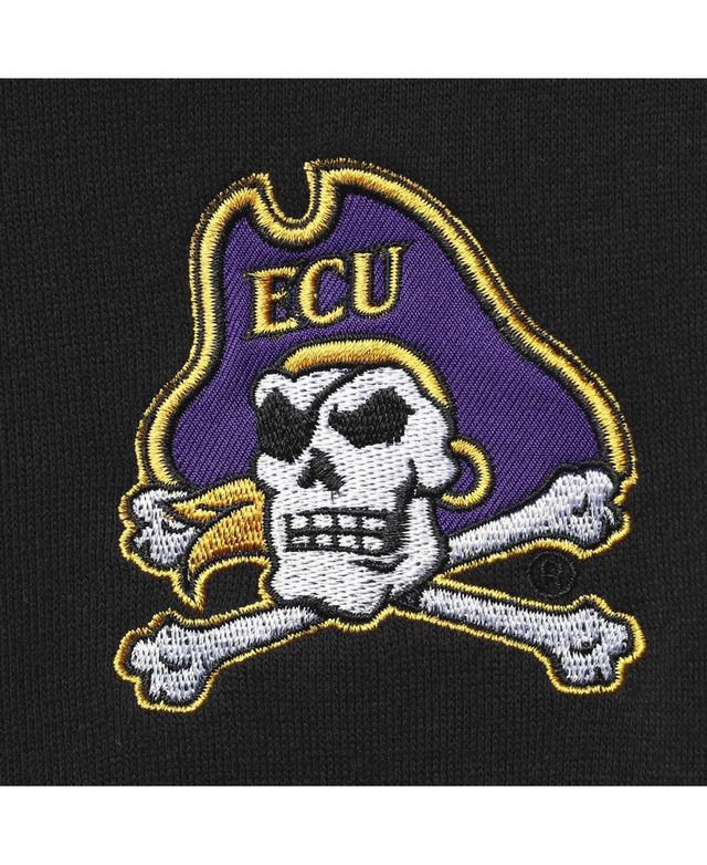 Men's Black Ecu Pirates Tortugas Logo Quarter-Zip Jacket