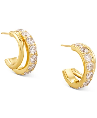 Kendra Scott Small Cubic Zirconia Split Hoop Earrings, 0.75"