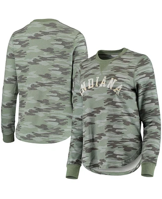 Women's Camo Indiana Hoosiers Comfy Pullover Sweatshirt