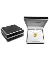 Diamond Sand Dollar 18" Pendant Necklace (1/10 ct. t.w.) in 14k Gold-Plated Sterling Silver