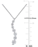 Lab-Grown Moissanite Swirl 18" Pendant Necklace (1-1/2 ct. t.w.) in Sterling Silver