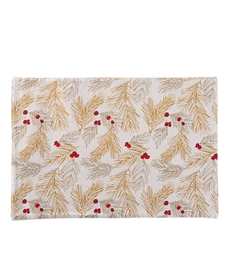 Metallic Sprig Placemat Set, 4 Piece