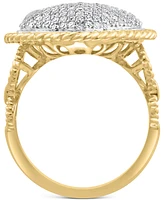 Effy Diamond Pave Heart Ring (3/4 ct. t.w.) in 14k Two-Tone Gold