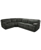 Sebaston 4-Pc. Fabric Sectional with 2 Power Motion Recliners, Created for Macy's