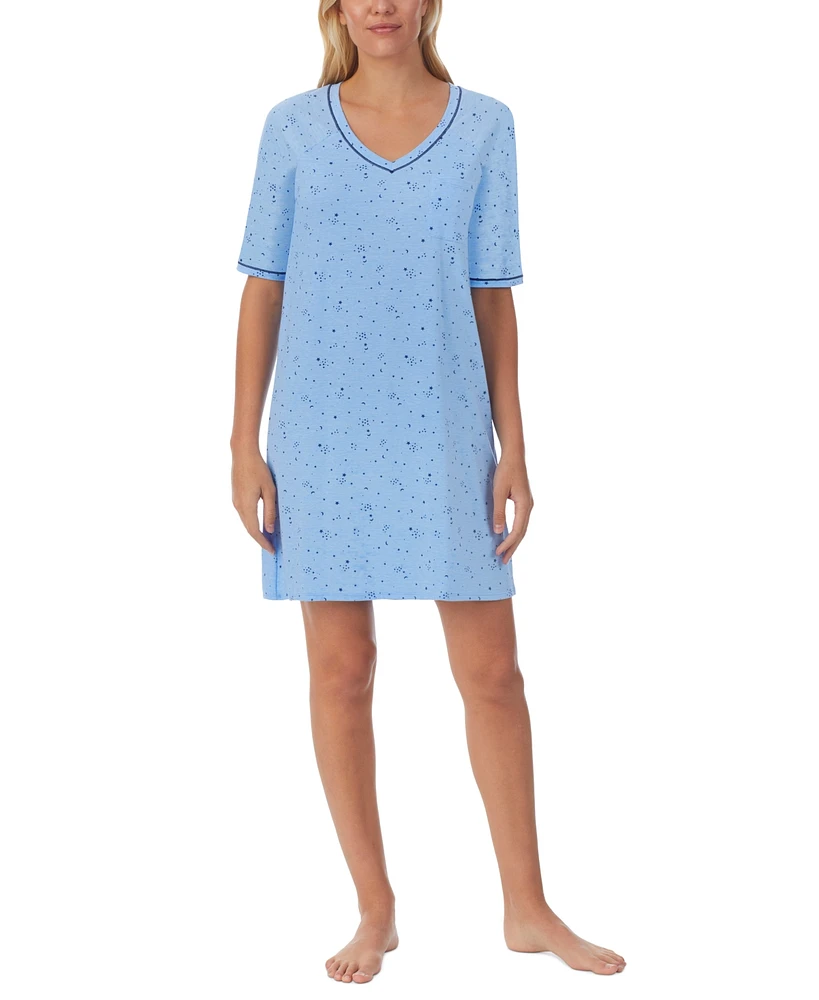 Cuddl Duds Elbow-Length Moisture Wicking Sleep T-Shirt