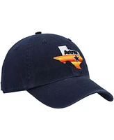 Men's Navy Houston Astros Logo Cooperstown Collection Clean Up Adjustable Hat
