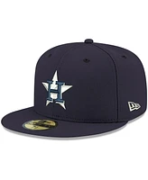 Men's New Era Navy Houston Astros Logo White 59FIFTY Fitted Hat