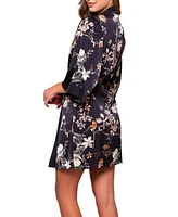 Women's Geri Lux Floral Satin Robe