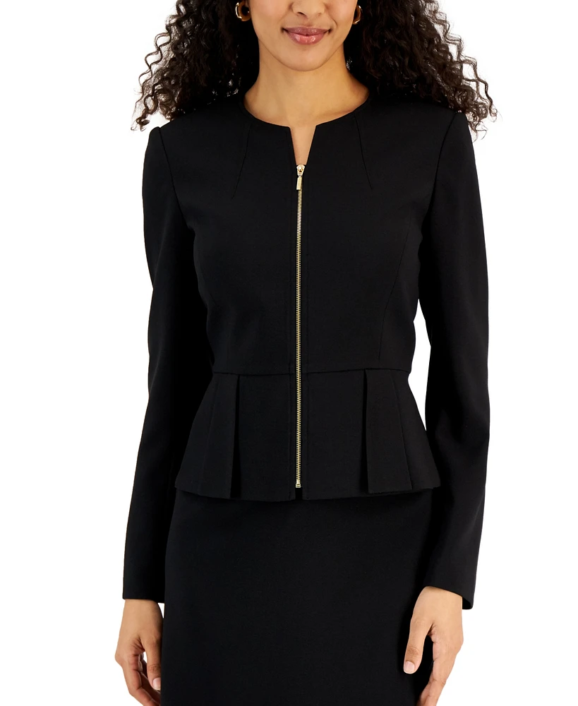 Tahari Asl Zipper Jacket Skirt Suit