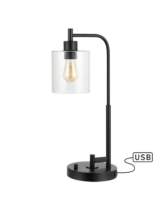 Axel Modern Glass Farmhouse Industrial Usb Charging Led Task Lamp