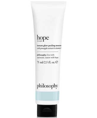 philosophy hope in a jar instant glow peeling mousse with pineapple extract & vitamin b5, 2.5-oz.