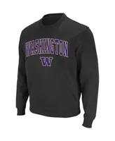 Colosseum Men's Washington Huskies Arch & Logo Crew Neck Sweatshirt