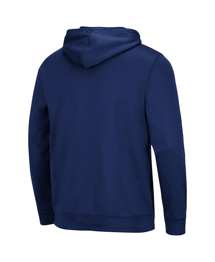 Men's Colosseum Navy Fau Owls Lantern Pullover Hoodie