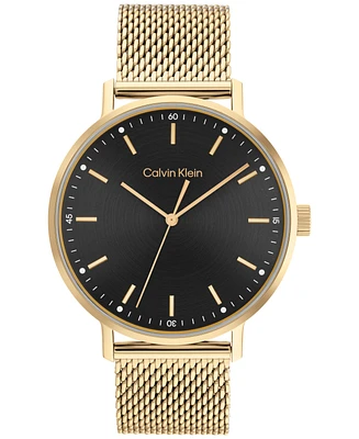Calvin Klein Gold-Tone Mesh Bracelet Watch 42mm