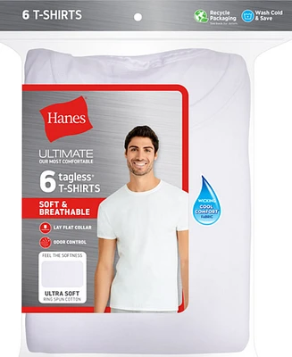 Hanes Men's 6-Pack Ultimate Crewneck Undershirts