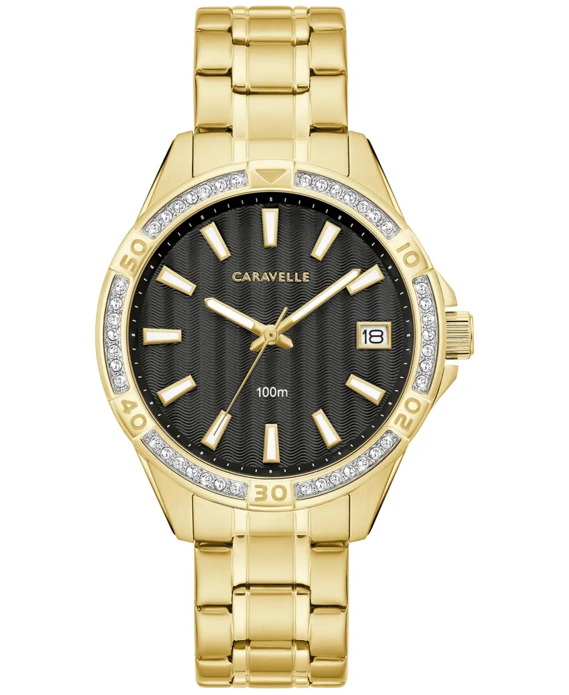 Caravelle designed by Bulova Women's Gold Tone Stainless Steel Bracelet Watch 36mm
