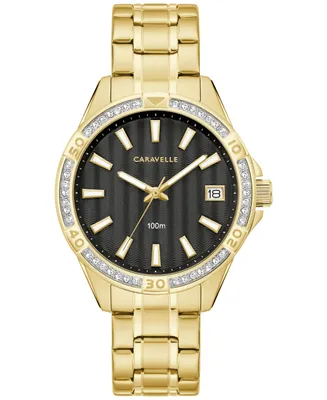 Caravelle designed by Bulova Women's Gold Tone Stainless Steel Bracelet Watch 36mm