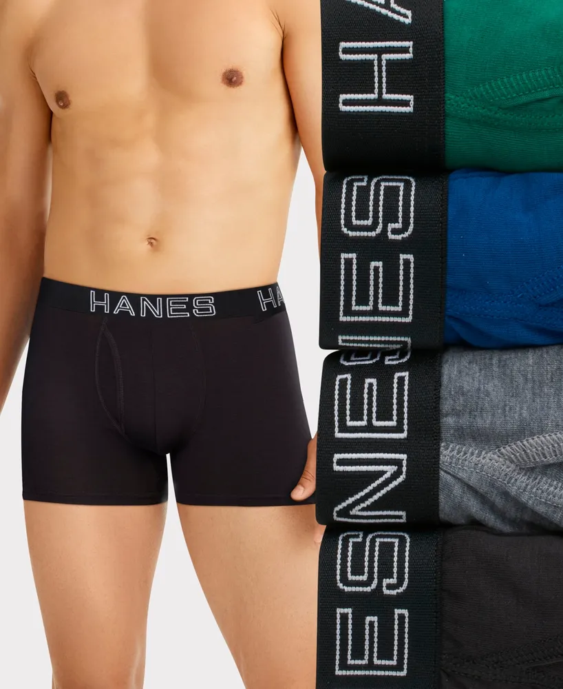 Hanes Men's 4-Pk. Ultimate ComfortFlex Fit Total Support Pouch Trunks