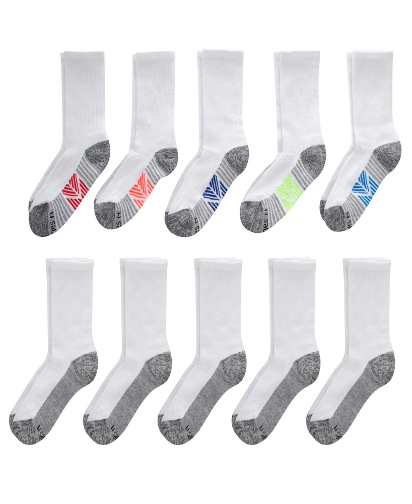 Big Boys Ultimate Crew Socks, Pack of 10