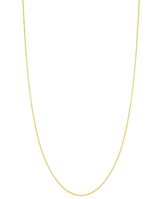 14k Gold Necklace Adjustable 16-20" Box Chain (5/8mm) (Also White and Rose Gold)