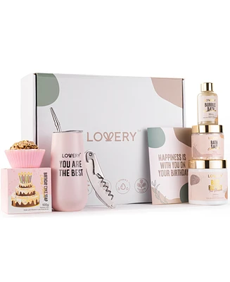 Birthday Gifts, Happy Birthday Gift Basket, Relaxing Spa Gift Box, Care Package, Body Care Gift Set, 9 Piece