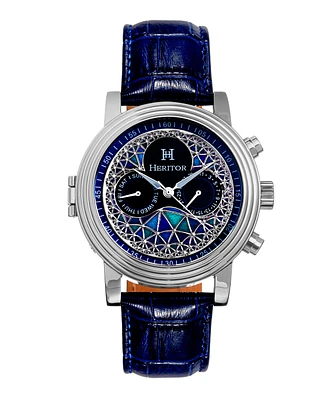 Heritor Automatic Men's Legacy Leather-Band Watch w/Day/Date