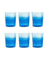 Abode Homewares Oceanic Ombre Double Old Fashion Premium Acrylic Glasses, Set of 6