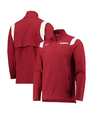 Men's Nike Crimson Alabama Crimson Tide 2021 Team Coach Quarter-Zip Jacket