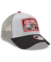 Men's New Era Black, Gray Buddy Baker Legends 9Forty A-Frame Adjustable Trucker Hat