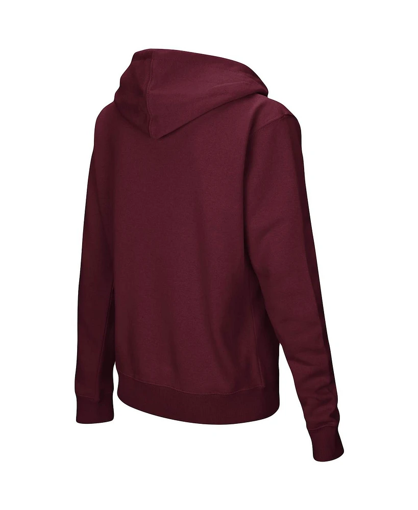 Women's Maroon Arizona State Sun Devils Team Big Logo Pullover Hoodie