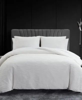 Vera Wang Abstract Crinkle Duvet Cover Set