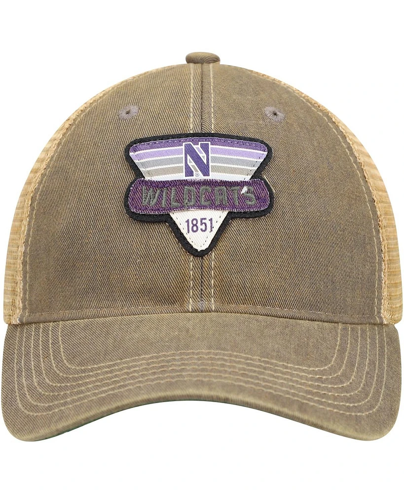 Men's Gray Northwestern Wildcats Legacy Point Old Favorite Trucker Snapback Hat