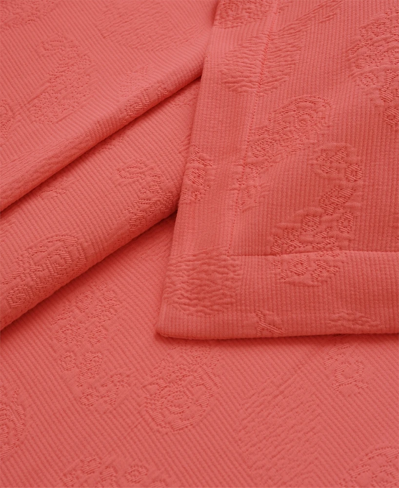 Superior 100% Cotton Paisley Matelasse All-Season -Piece Coverlet Set