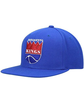 Men's Mitchell & Ness Blue Sacramento Kings Hardwood Classics Team Ground 2.0 Snapback Hat