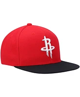 Men's Mitchell & Ness Red and Black Houston Rockets Team Two-Tone 2.0 Snapback Hat