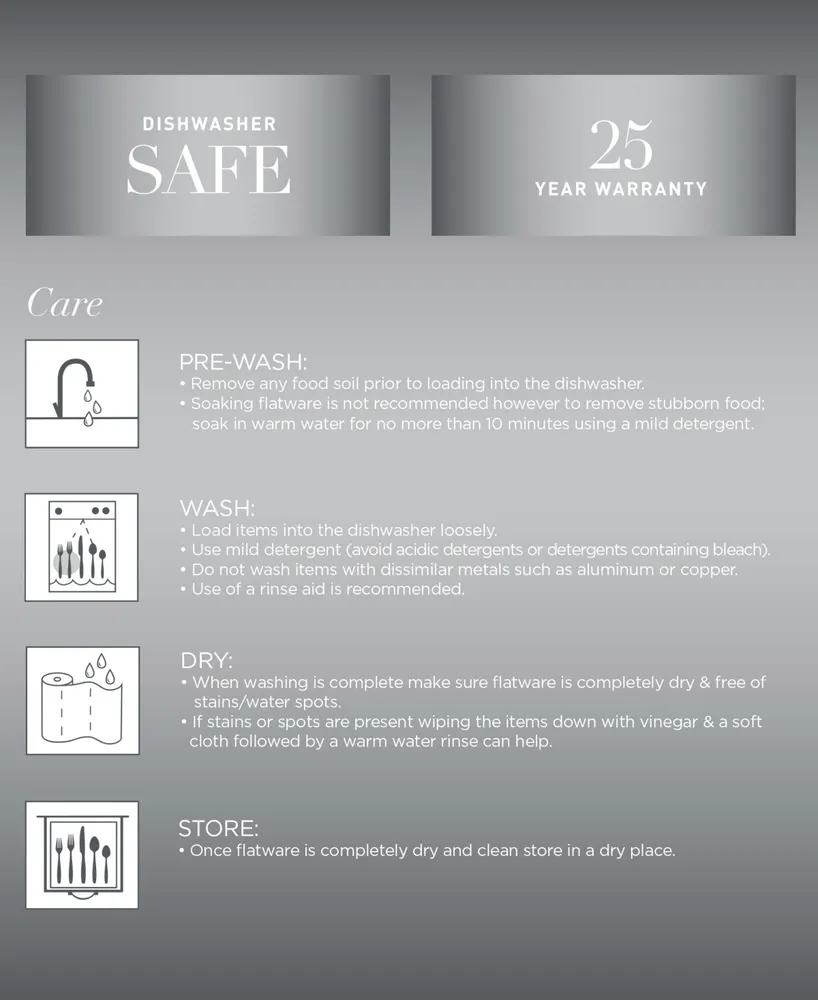 Cambridge Silversmiths Rhyme Mirror With Satin Handles Flatware Set, 20 Piece