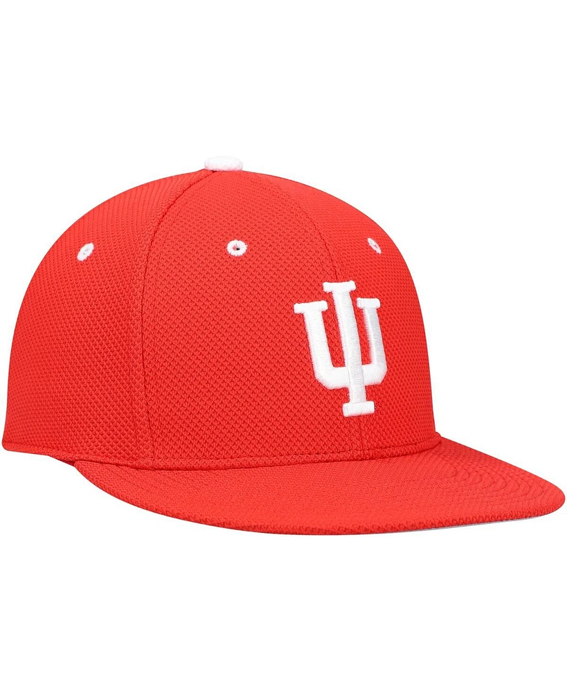 Men's adidas Crimson Indiana Hoosiers On-Field Baseball Fitted Hat