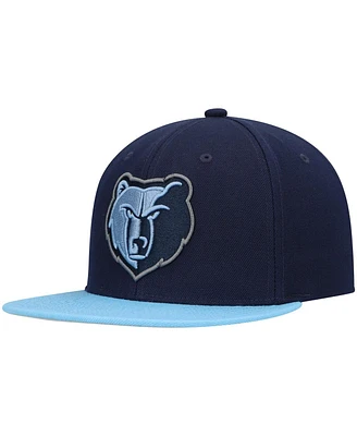Men's Mitchell & Ness Navy, Light Blue Memphis Grizzlies Team Two-Tone 2.0 Snapback Hat