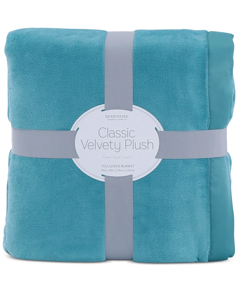 Berkshire Classic Velvety Plush Blanket, Full/Queen, Exclusively at Macy's