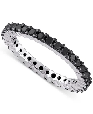 Black Diamond Eternity Band (1 ct. t.w.) 10k White Gold