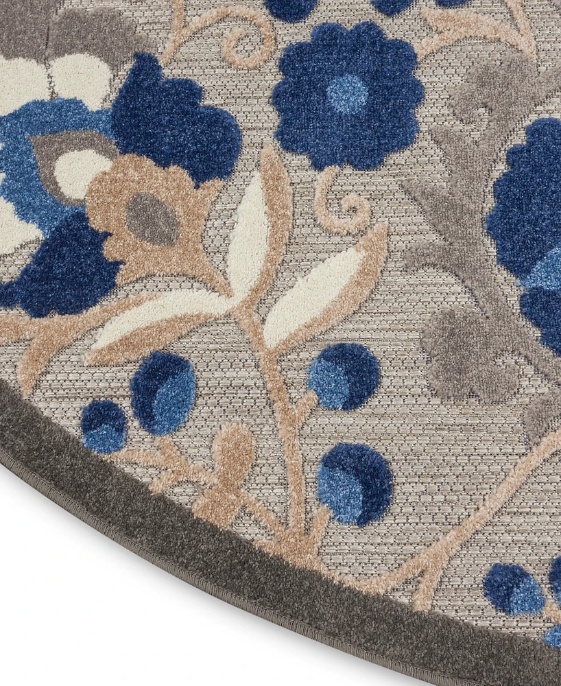 Nourison Home Aloha ALH17 4' x Round Outdoor Area Rug