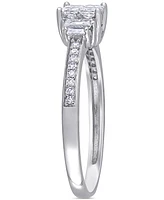 Diamond Princess Quad Cluster Engagement Ring (1/2 ct. t.w.) 14k White Gold