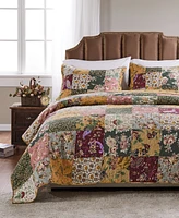 Greenland Home Fashions Antique Chic 100% Cotton Patchwork 3-Pc. Quilt