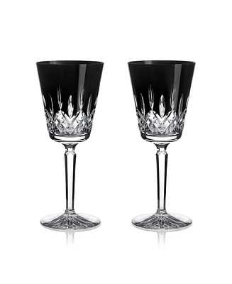Waterford Lismore Black Medium Goblet 11.5 oz, Set of 2